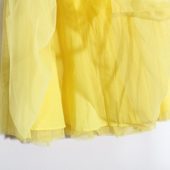 ASOS Yellow Tulle Knee Length Skirt Size 2 - Picture 3 of 10